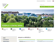 Tablet Screenshot of mendelu.cz